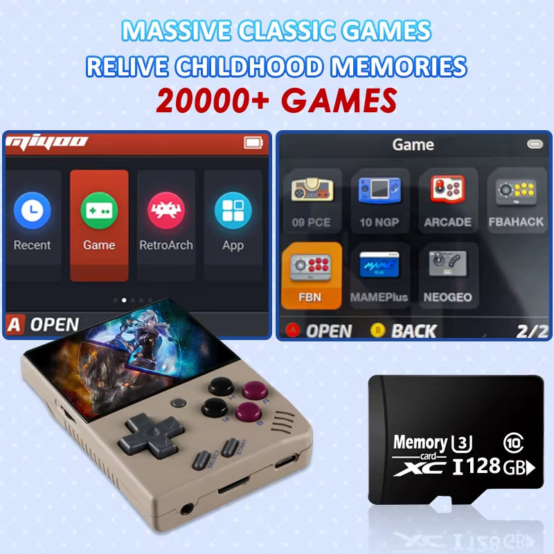Memory Card TF Card SD Card for MIYOO MINI plus Handheld Game Console Player 128GB 30000Games for Game Stick 32GB 64GB 128GB