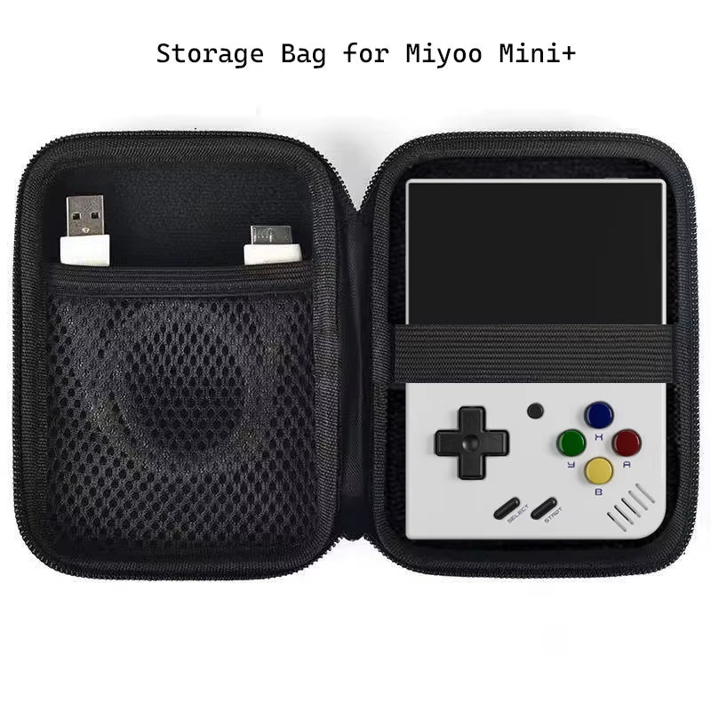 Miyoo Mini plus Bag 3.5Inch Retro Handheld Video Game Console Black Case Waterproof for Miyoo Mini+ Portable Mini Bags